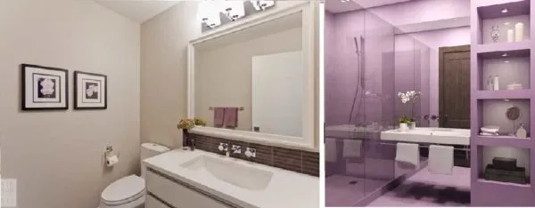 Крашеные стены в ванной - возможность быстро сменить цвет