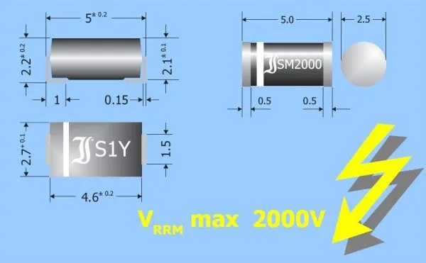 Серия высоковольтных выпрямителей в SMD исполнении