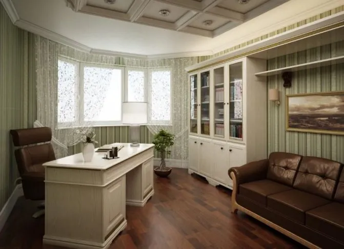 Дизайн домашнего рабочего кабинета в стиле классики
