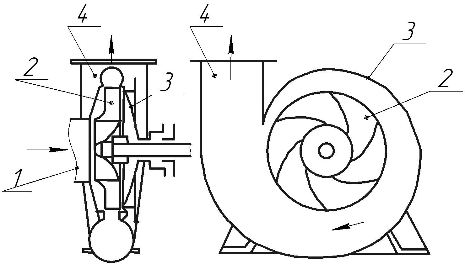 Схема центробежного насоса