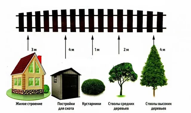 Минимальное расстояние от границ ...