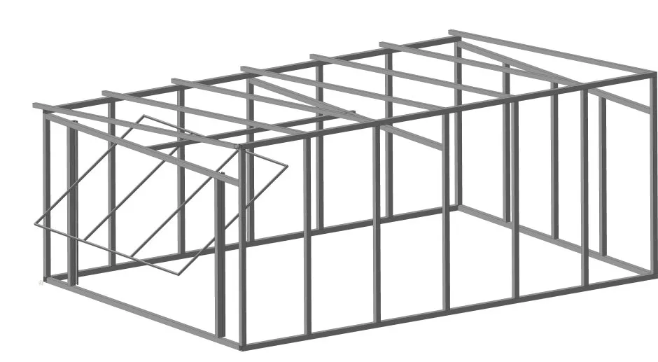 Каркас гаража 6х10 труба 60мм