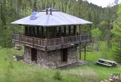 Earth Sheltered Homes, Garage Apartment, Modern House Plans, Lookout, Container House, Gazebo