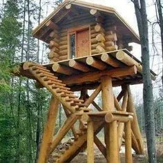 Small Log Cabin, Hunting Stands, Deer Stands, Deer Hunting Blinds, Hunting Cabin, Cabin Life