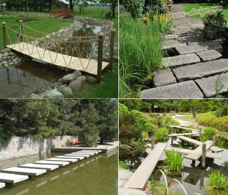 декоративный мостик для сада: популярные виды