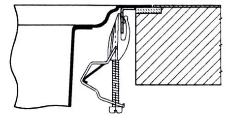 Схема стандартного крепления мойки к столешнице
