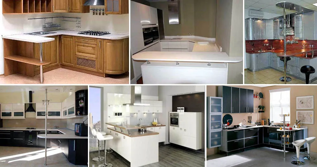 Кухонные уголки с барными стойками