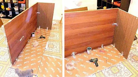 Сборка барной стойки коробчатой конструкции