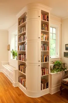 Dream Home Design, Closet Library, Modern Home Library, Cozy Home Library, Home Libraries, Home Decor Ideas