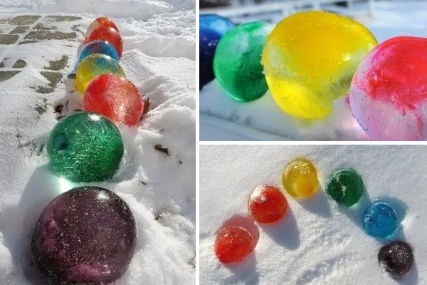Цветные ледяные шарики