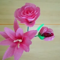 Мастер-класс «Цветы для мамы из гофрированной бумаги»