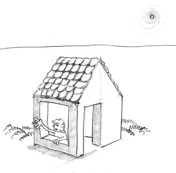 Как нарисовать домик мини