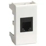 Розетка компьютерная СП Viva 1мод. RJ45 CAT.5E бел. DKC 45038