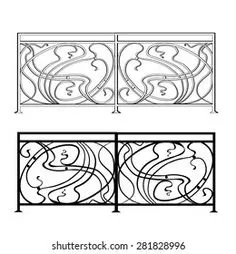 Wrought Iron Doors, Railing Design, Forging, Iron Fences, Royalty Free Stock Photos, Stock Images, Windows, Silhouettes, Illustration