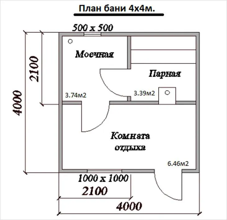 4×4 м