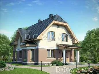 Проект небольшого дома с двумя крытыми террасами