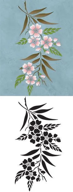 Modern Masters | The Alternative to Ordinary Silhouette Clip Art, Stencil Printing, Flower Petals, Flower Art, Arte Tribal, How To Make Stencils, Flower Spray