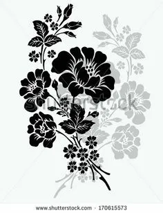 Flower stencil Fotos en stock, Flower stencil Fotografía en stock, Flower stencil Imágenes de stock : Shutterstock.com Mandala Stencils, Beautiful Flower Tattoos, Flower Henna, 3d Art Drawing, Fabric Paint Designs, Pencil Design