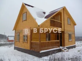 Двухэтажный дом из клееного бруса