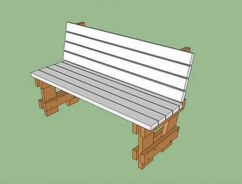 чертежи скамейки из поддонов своими руками