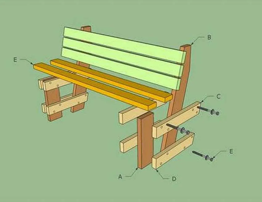 чертежи скамейки из поддонов своими руками