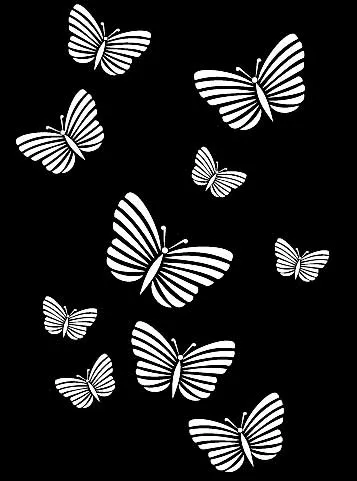 Трафарет группы бабочек