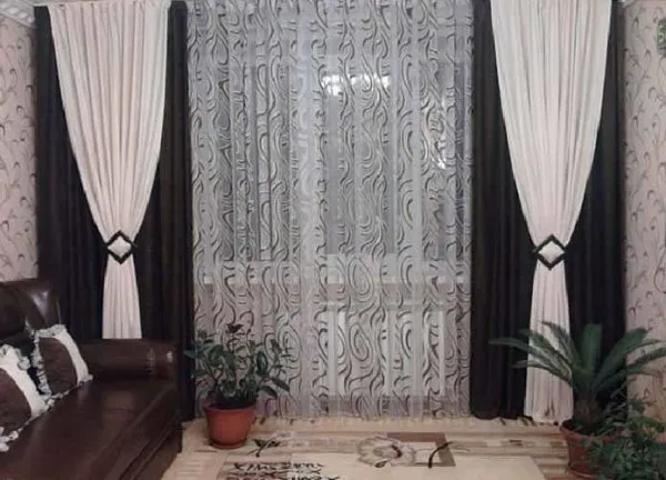 современные шторы в гостиную фото без ламбрекена