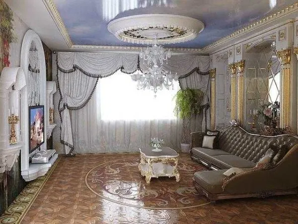 шторы для гостиной в классическом стиле фото