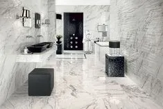 Плитка под белый мрамор для ванной комнаты Unglazed Porcelain, Porcelain Floor Tiles, Tile Floor, Marble Look Tile, Marble Effect, Stone Bathroom, Unique Bathroom
