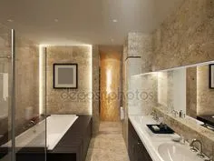 Скачать - Современная ванная — стоковое изображение #8810898 Long Narrow Bathroom, Small Bathroom Sinks, Great Bathrooms, Bathroom Photos, Beautiful Bathrooms, Bathroom Wall, Modern Luxury Bathroom, Modern Master Bathroom