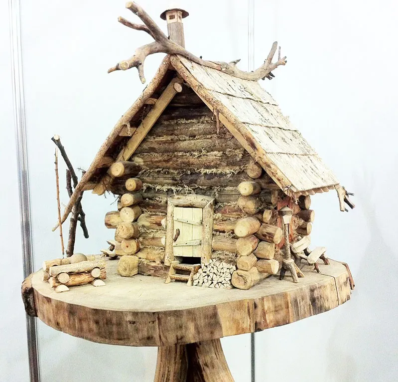 Поделка декоративный домик из природных материалов своими руками