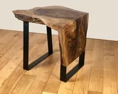 Табуретка из массива дерева. #слэб Live Edge Furniture, Modern Furniture, Furniture Market, Walnut Table, Wood Table, Rustic Side Table, Side Tables