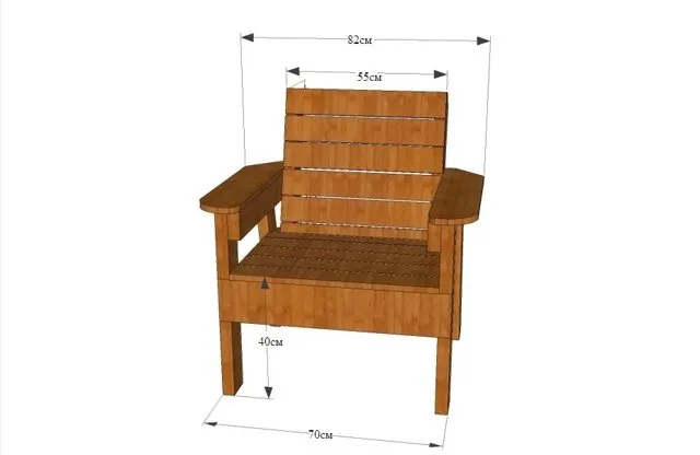 Уютное деревянное садовое кресло своими руками
