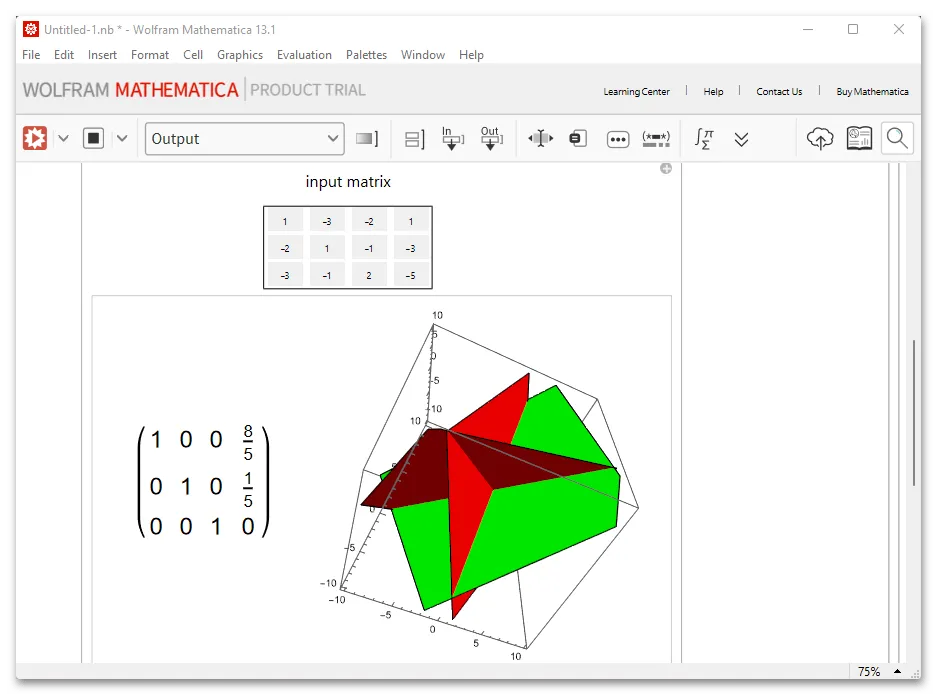 Решение задач в программе Mathematica