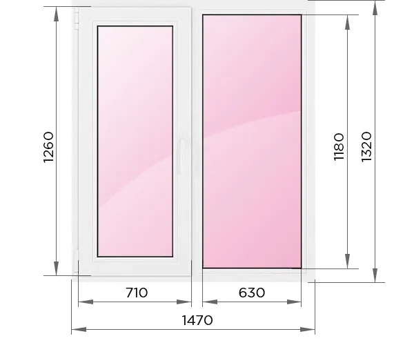 Стандартные размеры пластиковых окон ...