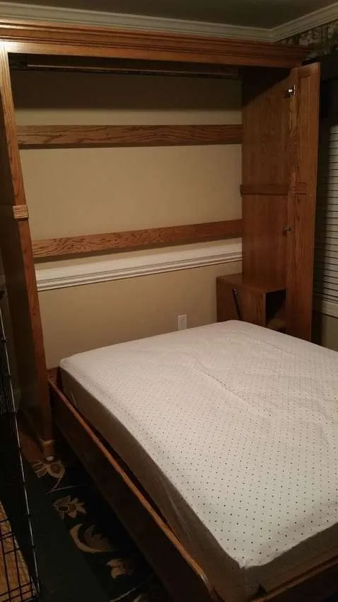 самодельная шкаф кровать