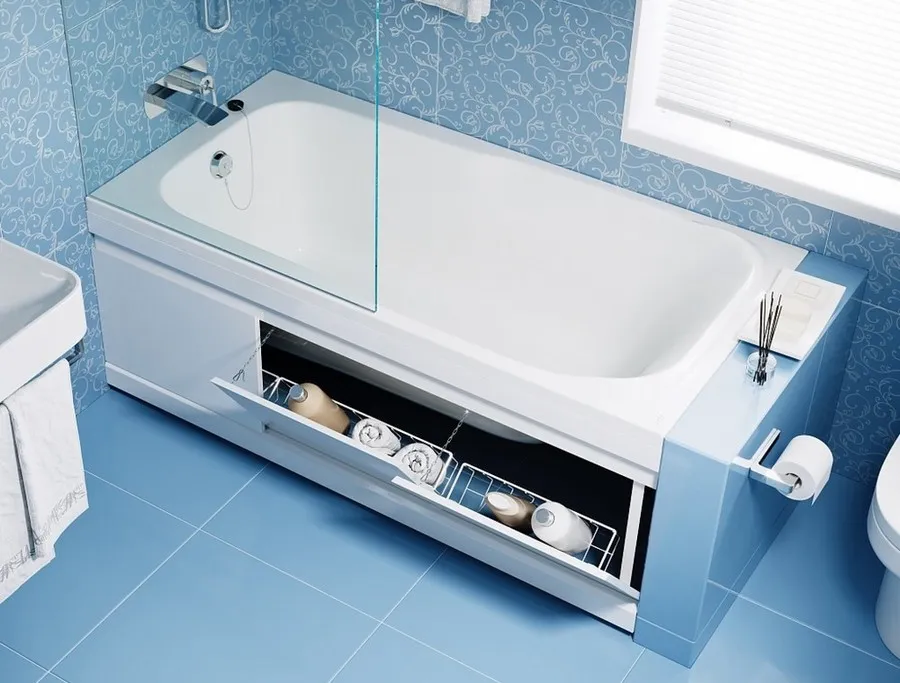 Обзор различных видов экранов для ванн и применяемых в них материалов
