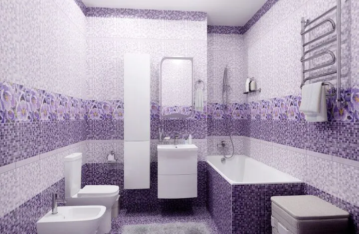 Фиолетовый цвет позволяет воплотить в жизнь самые смелые решения дизайнеров в ванной комнате