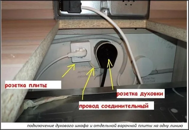 подключение отдельной электродуховки и варочной поверхности