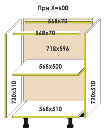 Размеры кухонных шкафов и их стандарт ...