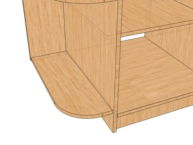 чертеж боковых полок на шкафу-купе