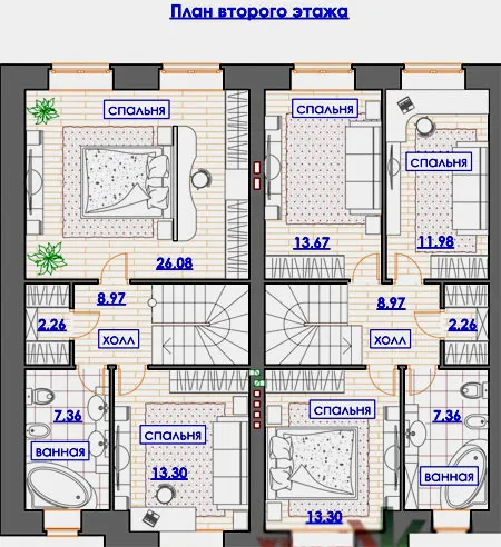 планировка второго этажа