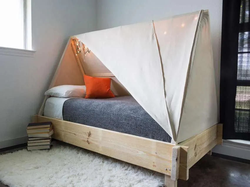 как сделать кровать с палаткой
