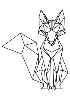geometric fox - Google Search Geometric Fox, Geometric Drawing, Geometric Designs, Geometric Tattoos, Geometric Origami, Origami Design, Geometric Lines, Geometric Pattern, Animal Drawings