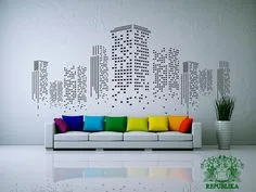 This would be cool made with black and white prints of a city you love. Office Wall Design, Office Interior Design, Home Interior, Office Interiors, Office Decor, Office Art, Classic Interior, Office Walls, Small Office
