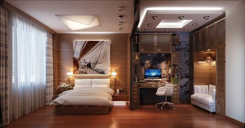 Спальня с диваном