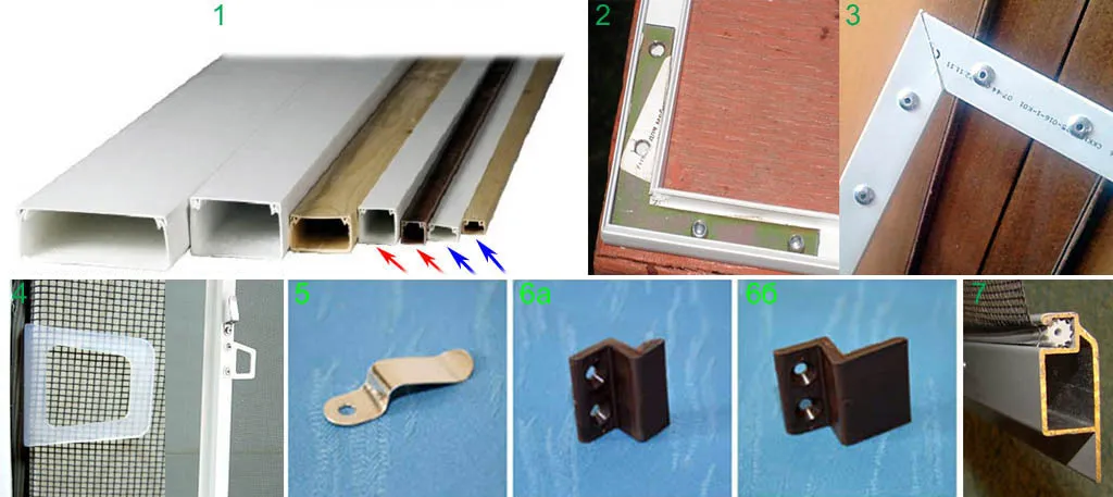 Заготовки, детали и соединения самодельной рамы противомоскитной сетки