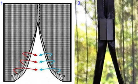 Противомоскитная сетка на магнитах для балконной двери