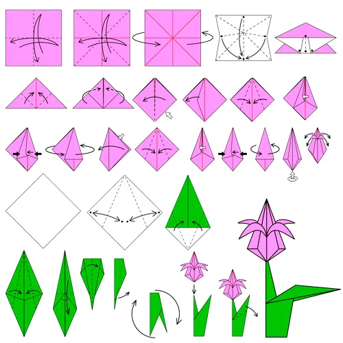 Более 20 примеров элементарного создания красивых цветов из бумаги