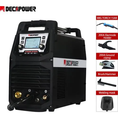 Полуавтоматический сварочный аппарат Decapower MMG TIG MAG MIG Welder 4 в 1 для газовой и безгазовой сварки